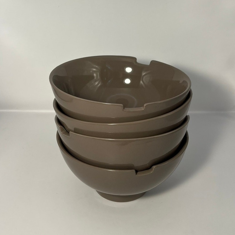 4 PIER1 NOODLE RICE BOWLS Indents for Chopsticks Ramen Udon‎ Cooking Serving